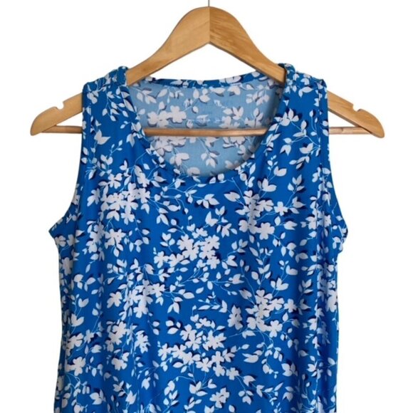 Draper James Blue & White Floral Tank Dress with Ruffle Hem S/M - Picture 6 of 8